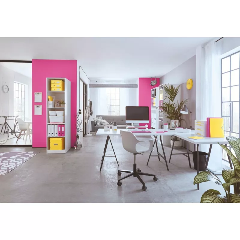 Dozownik taśmy Leitz WOW, 1,9 cm, 33 m, polistyren (PS), biały, żółty, 51 mm, 126 mm