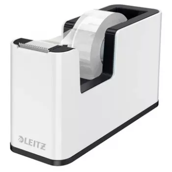 Leitz Tape Dispenser WOW, 1,9 cm, 33 m, polistyren (PS), czarny, biały, 51 mm, 126 mm