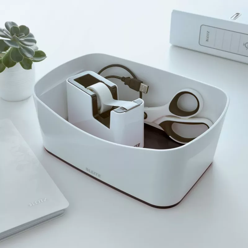 Leitz Tape Dispenser WOW, 1,9 cm, 33 m, polistyren (PS), czarny, biały, 51 mm, 126 mm