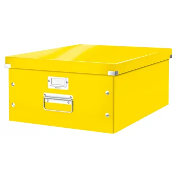 Leitz Click & Store WOW Duże pudło do archiwizacji, żółty, tektura, 369 mm, 482 mm, 200 mm