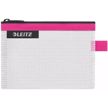 Leitz Travel Pouch wodoodporne WOW Small, Unisex, Torba na akcesoria, Mała, Zamek błyskawiczny, Wodoodporne, Różowy