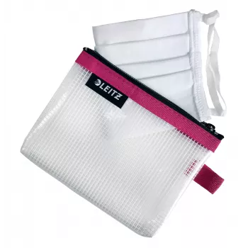 Leitz Travel Pouch wodoodporne WOW Small, Unisex, Torba na akcesoria, Mała, Zamek błyskawiczny, Wodoodporne, Różowy