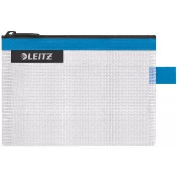 Leitz Travel Pouch wodoodporna WOW Small, Unisex, Saszetka, Mała, Zamek błyskawiczny, Wodoodporna, Niebieska