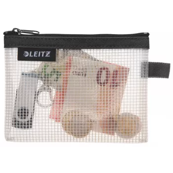 Leitz Travel Pouch wodoodporna WOW Small, Unisex, Saszetka, Mały, Zamek błyskawiczny, Wodoodporna, Czarny