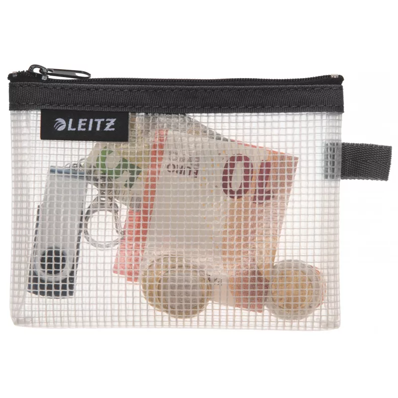 Leitz Travel Pouch wodoodporna WOW Small, Unisex, Saszetka, Mały, Zamek błyskawiczny, Wodoodporna, Czarny