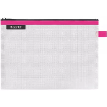 Leitz Travel Pouch wodoodporna WOW Medium, Unisex, Torba akcesoryjna, Średni, Zamek błyskawiczny, Wodoodporna, Różowy