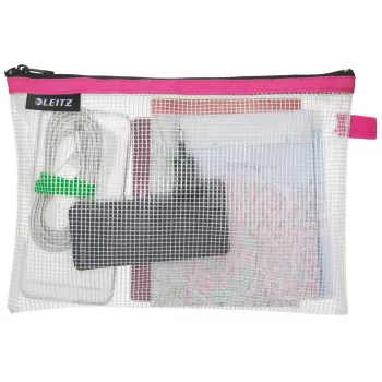 Leitz Travel Pouch wodoodporna WOW Medium, Unisex, Torba akcesoryjna, Średni, Zamek błyskawiczny, Wodoodporna, Różowy