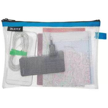 Leitz Travel Pouch wodoodporna WOW Medium, Unisex, Torba na akcesoria, Średni, Zamek błyskawiczny, Wodoodporna, Niebieski