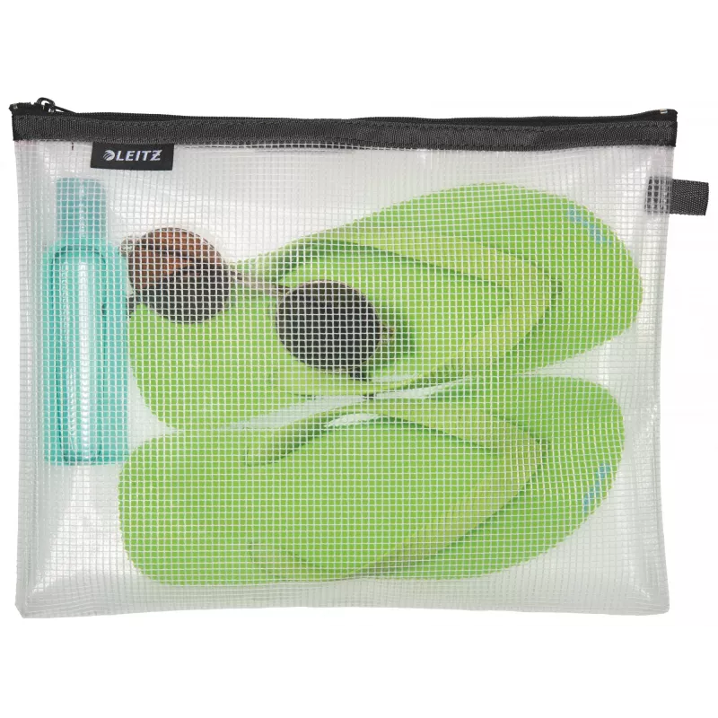 Leitz Travel Pouch wodoodporna WOW Duża, Unisex, Torba na akcesoria, Duża, Zamek błyskawiczny, Wodoodporna, Czarny