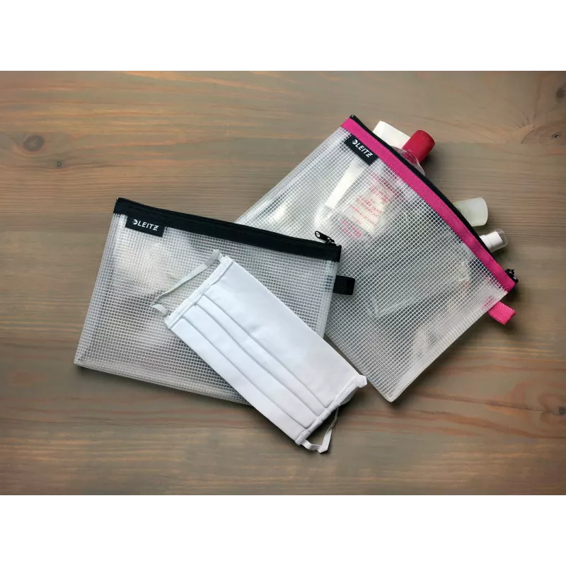 Leitz Travel Pouch wodoodporna WOW Duża, Unisex, Torba na akcesoria, Duża, Zamek błyskawiczny, Wodoodporna, Czarny