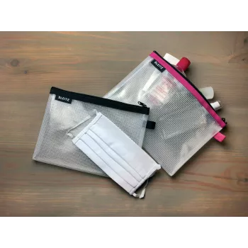 Leitz Travel Pouch kosmetyczna wodoodporna WOW, Uniseks, Torba dodatkowa, Jeden rozmiar, Zamek błyskawiczny, Wodoodporna, Niebieski