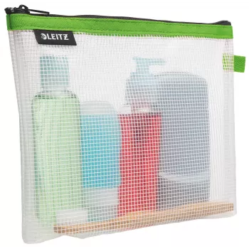 Leitz Travel Pouch Cosmetic water resistant WOW, Unisex, Torba na akcesoria, One Size, Zamek błyskawiczny, Wodoodporna, Zielony