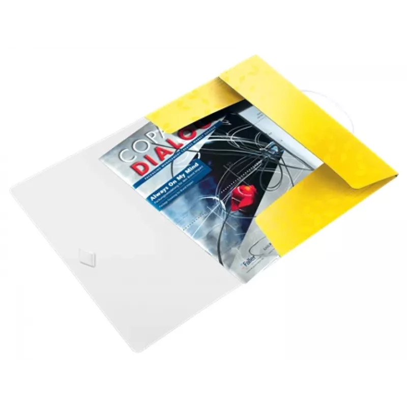 Leitz 3-Flap Folder WOW PP A4, teczka prezentacyjna, A4, polipropylen (PP), żółty, pionowa, 150 arkuszy