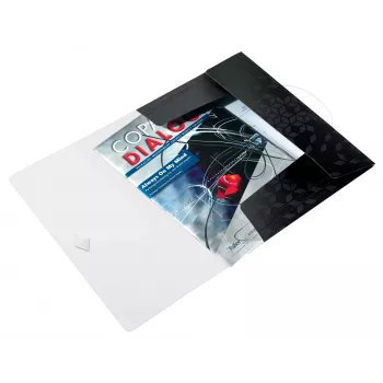 Leitz 3-klapowa teczka WOW PP A4, Teczka z klapkami, A4, Polipropylen (PP), Czarny, Pozioma/Pionowa, 150 arkuszy