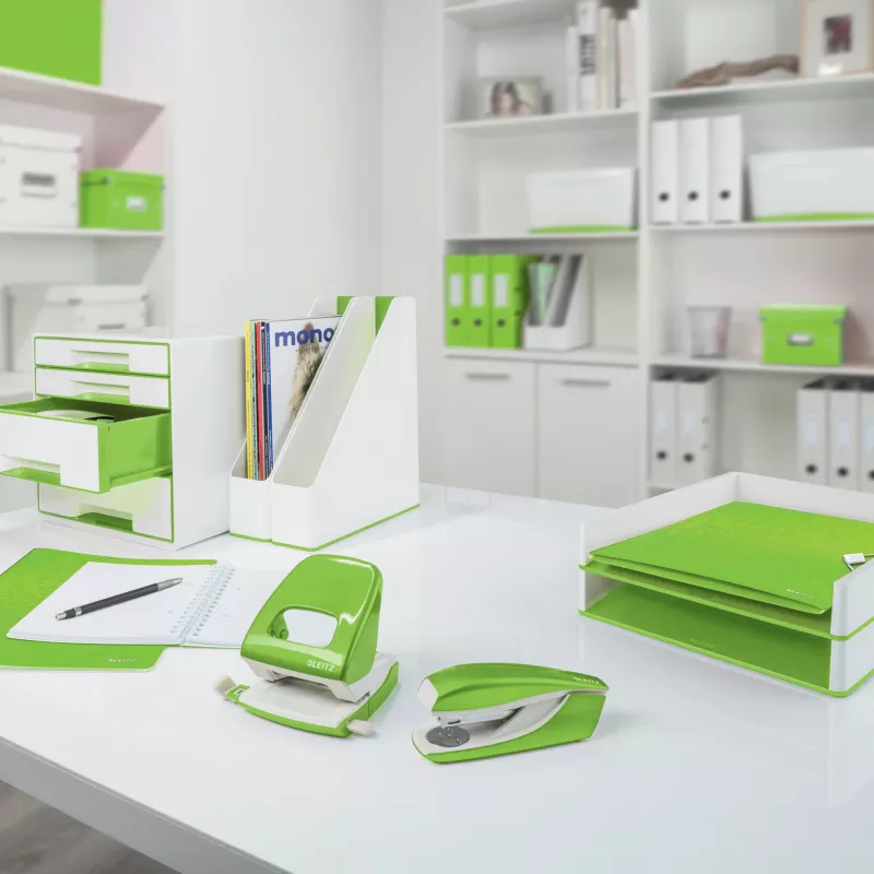 Leitz Ringbinder WOW PP A4 2RR/25mm, A4, okrągłe pierścienie, polipropylen (PP), zielony, 190 arkuszy, 80 g/m²