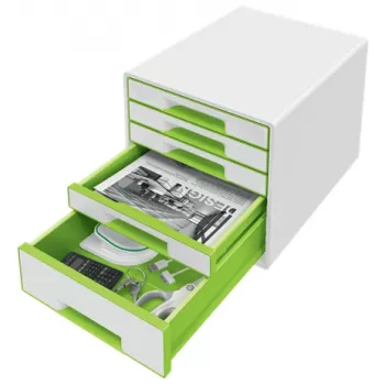 Szafka z szufladami Leitz WOW Cube, 5 szuflad, 5 szuflad(y), tworzywo sztuczne, 270 mm, 287 mm, 363 mm, 3,59 kg