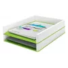 Leitz Letter Tray WOW Dual Colour, Plastikowa, Zielona, Biała, A4, 267 mm, 336 mm