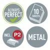 Zestaw zszywacza i dziurkacza Leitz Mini WOW, 10 arkuszy, zielony, P2, metal, plastik, 3,5 cm, 100 zszywek