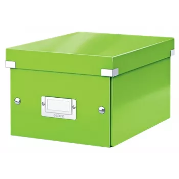 Leitz Click & Store WOW Małe pudełko do przechowywania, Pudełko do przechowywania, Zielony, Prostokątny, Karton, Monochromatyczny, Do użytku wewnętrznego