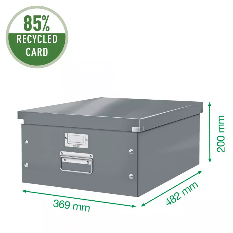 Leitz Click & Store WOW Large Storage Box, zielony, karton, 369 mm, 482 mm, 200 mm