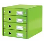 Leitz Click & Store WOW Szafka na szuflady (4 szuflady), zielona, kartonowa, 286 mm, 356 mm, 282 mm