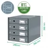 Leitz Click & Store WOW Szafka na szuflady (4 szuflady), zielona, kartonowa, 286 mm, 356 mm, 282 mm
