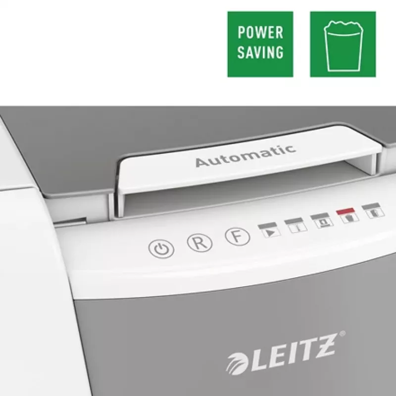Leitz IQ Autofeed Office 150 Automatyczna niszczarka do papieru P5, cięcie mikro, 22 cm, 2 x 15 mm, 44 L, 500 arkuszy, 55 dB