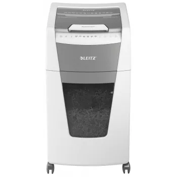 Leitz IQ Autofeed Office 300 Automatyczna niszczarka do papieru P5, cięcie na mikrokawałki, 22 cm, 2 x 15 mm, 60 l, 700 arkuszy, 55 dB