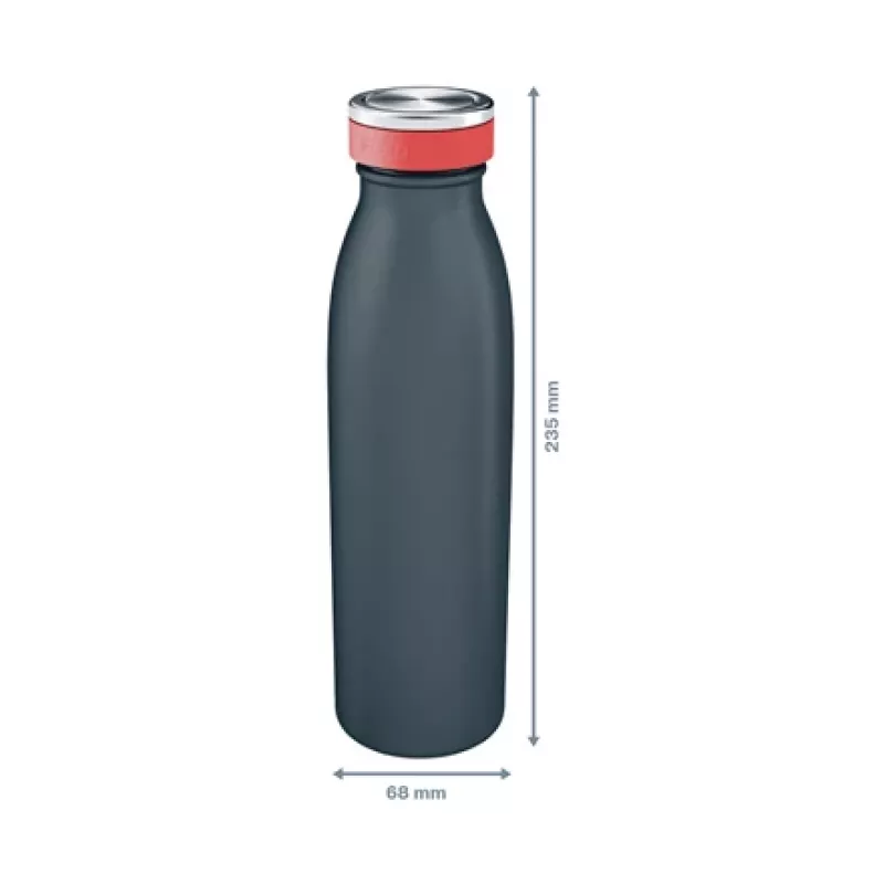 Leitz Cosy Izolowana Butelka na Wodę 500 ml, Czarny, Stal nierdzewna, 68 mm, 68 mm, 235 mm, 280 g