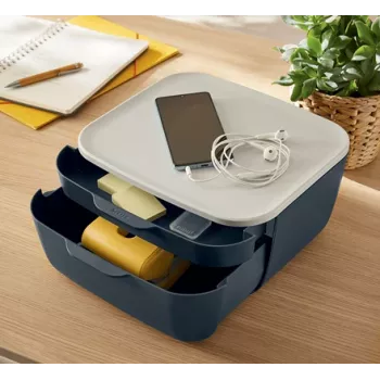 Leitz Cosy szafka z szufladami, 2 szuflady, polistyren (PS), czarny, biały, 1 szt., 251 mm, 143 mm