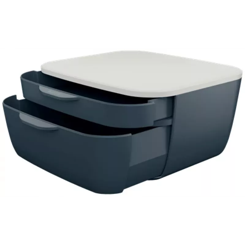 Leitz Cosy szafka z szufladami, 2 szuflady, polistyren (PS), czarny, biały, 1 szt., 251 mm, 143 mm