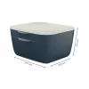 Leitz Cosy szafka z szufladami, 2 szuflady, polistyren (PS), czarny, biały, 1 szt., 251 mm, 143 mm