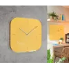 Leitz Cosy Silent Glass Wall Clock, Square, żółty, 300 mm, 300 mm, 40 mm, 1,6 kg