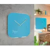 Leitz Cosy Silent Glass Wall Clock, kwadratowy, niebieski, 300 mm, 300 mm, 40 mm, 1,6 kg