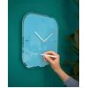 Leitz Cosy Silent Glass Wall Clock, kwadratowy, niebieski, 300 mm, 300 mm, 40 mm, 1,6 kg