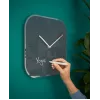 Leitz Cosy Silent Glass Wall Clock, Square, Czarny, 300 mm, 300 mm, 40 mm, 1.6 kg