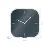 Leitz Cosy Silent Glass Wall Clock, Square, Czarny, 300 mm, 300 mm, 40 mm, 1.6 kg
