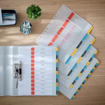 Leitz Cosy 1-10 Printable Index, PP, indeks numeryczny, polipropylen (PP), pionowo, A4 Maxi, 245 mm, 305 mm