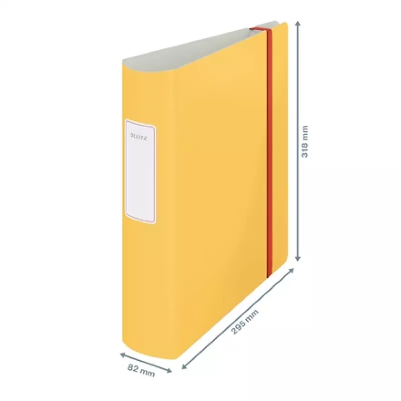 Leitz 180° Active Cosy segregator dźwigniowy 80 mm, A4, polipianka, żółty, 500 arkuszy, 80 g/m², 8,2 cm