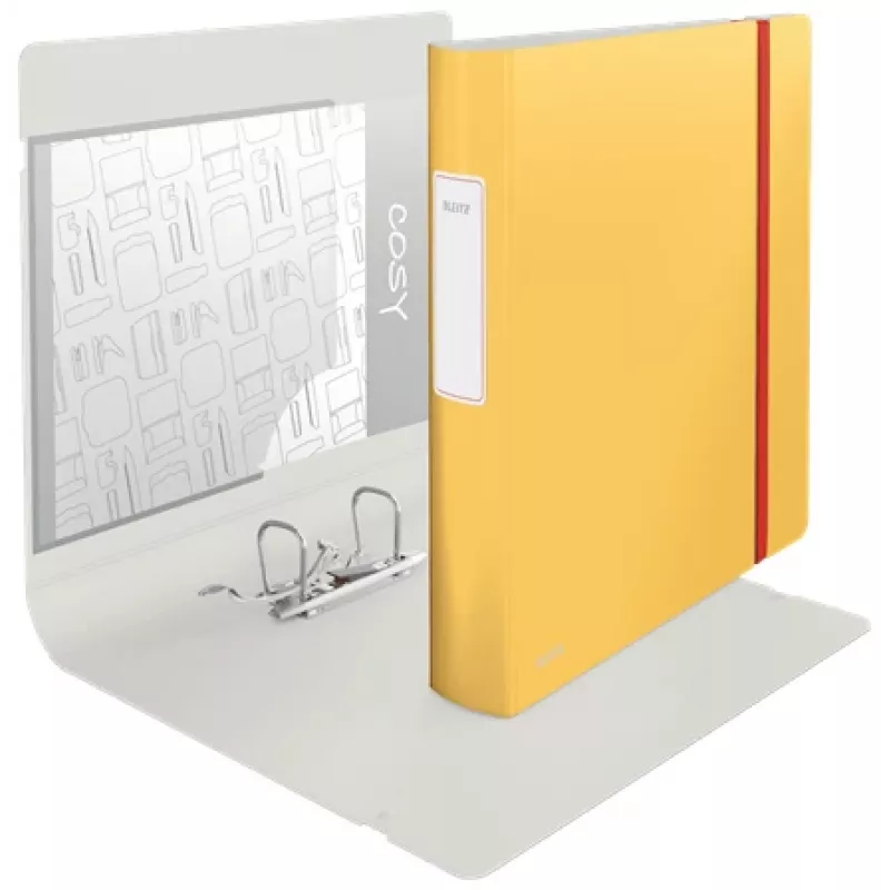 Leitz 180° Active Cosy segregator dźwigniowy 60 mm, A4, pianka polipropylenowa, żółty, 350 arkuszy, 80 g/m², 6,5 cm