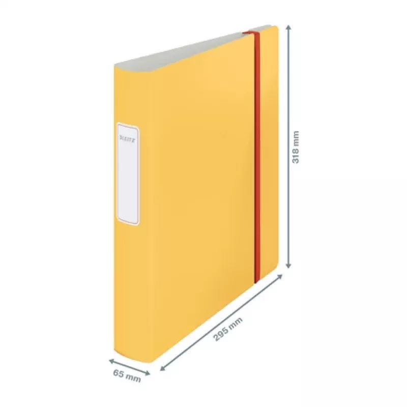 Leitz 180° Active Cosy segregator dźwigniowy 60 mm, A4, pianka polipropylenowa, żółty, 350 arkuszy, 80 g/m², 6,5 cm