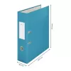 Leitz 180° Cosy skoroszyt dźwigniowy Soft Touch 80mm, A4, karton, niebieski, powierzchnia teksturowana, 600 arkuszy, 80 g/m²