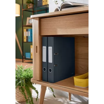 Leitz 180° Cosy skoroszyt dźwigniowy Soft Touch 50 mm, A4, karton, czarny, powierzchnia teksturowana, 350 arkuszy, 80 g/m²