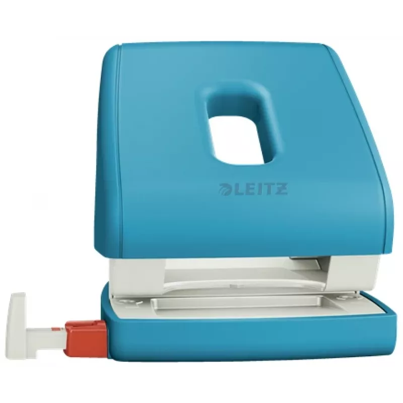 Leitz Cosy Dziurkacz 2-otworowy na 30 arkuszy, 30 arkuszy, Niebieski, Plastik, 8 cm, 5,5 mm, A4
