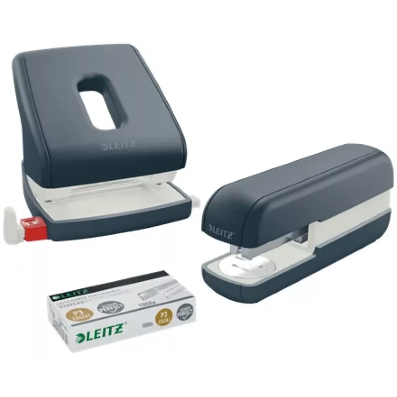Leitz Cosy Dziurkacz 2-otworowy 30 arkuszy, 30 arkuszy, Czarny, Plastik, 8 cm, 5.5 mm, A4, A5, A6, Folio, US-Quart, 8 x 8 x 8 cm