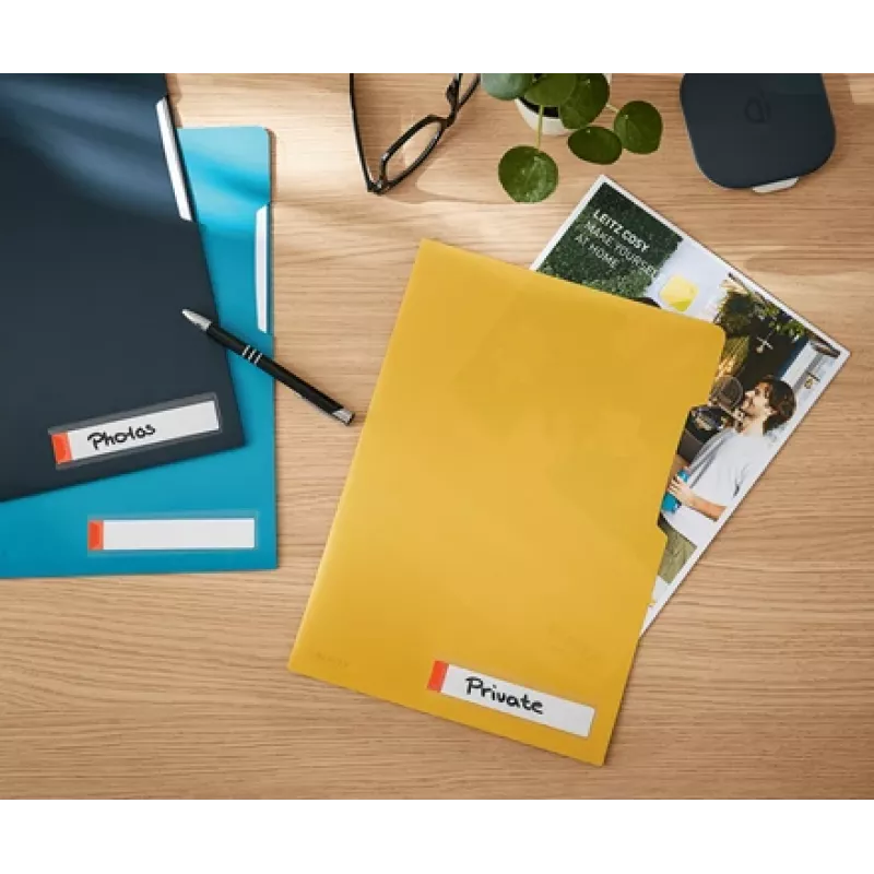 Leitz Cosy Privacy Folder, konwencjonalna teczka na dokumenty, A4, polipropylen (PP), żółty, mat, portret