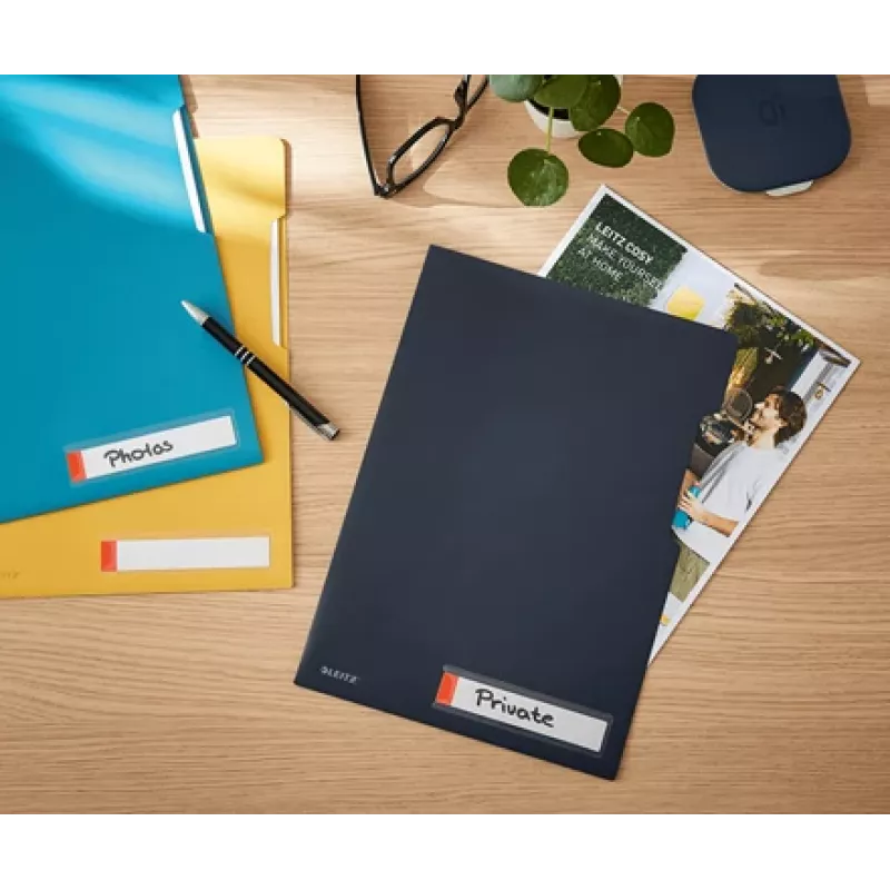 Leitz Cosy Privacy Folder, konwencjonalna teczka na dokumenty, A4, polipropylen (PP), czarny, matowy, pionowa