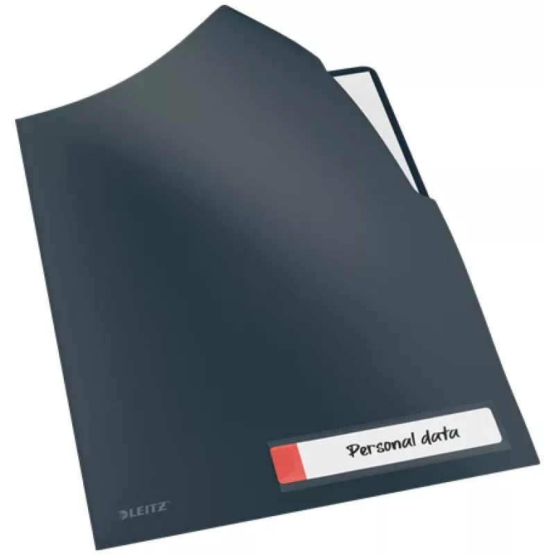Leitz Cosy Privacy Folder, konwencjonalna teczka na dokumenty, A4, polipropylen (PP), czarny, matowy, pionowa