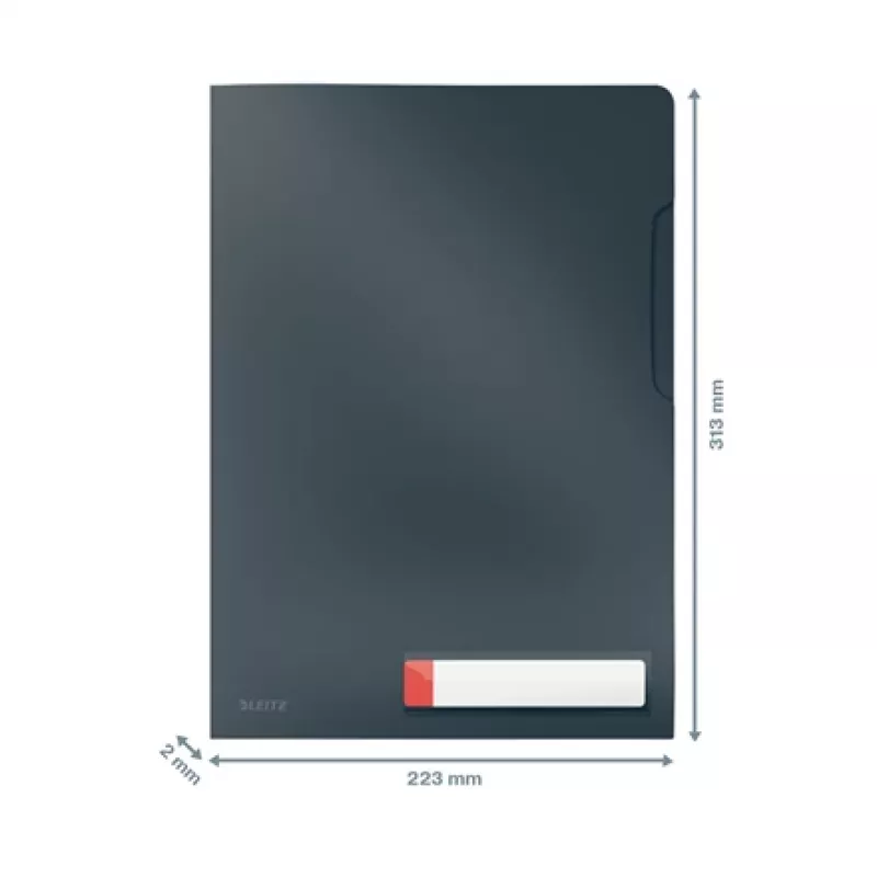 Leitz Cosy Privacy Folder, konwencjonalna teczka na dokumenty, A4, polipropylen (PP), czarny, matowy, pionowa