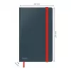 Leitz Cosy Notebook Soft Touch Squared with Hardcover, Monochromatyczny, Czarny, A5, 80 arkuszy, Matowy, 100 g/m²